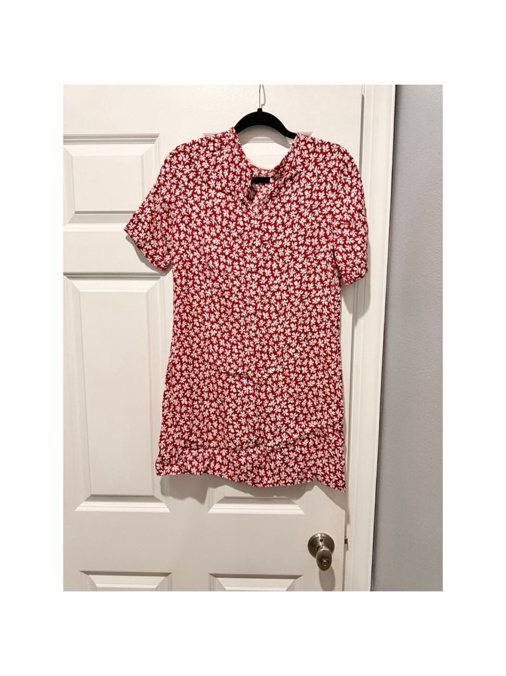 Women's Reformation Red & White Floral Mini Dress M - Picture 6 of 8